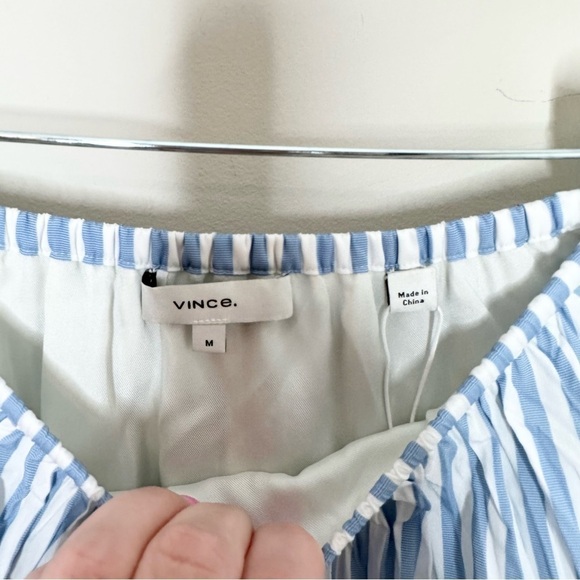 NWT Vince Stripe Crushed Handkerchief Hem Midi Skirt - Picture 5 of 5